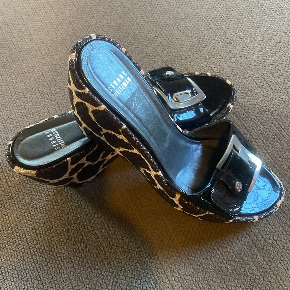 Stuart Weitzman Wedge High Heels in Excellent Condition. Size 9 1/2. - Picture 2 of 6